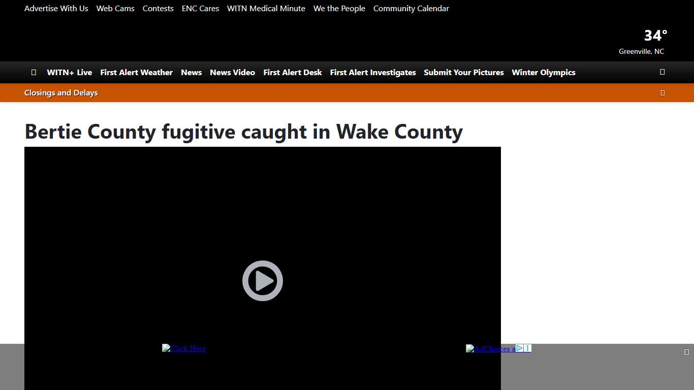 Bertie County fugitive caught in Wake County